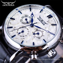 Jaragar 067 Blue Sky Series Elegant Design Genuine Leather Strap Male Wrist Watch Top Brand Luxury Clock Men Automatic